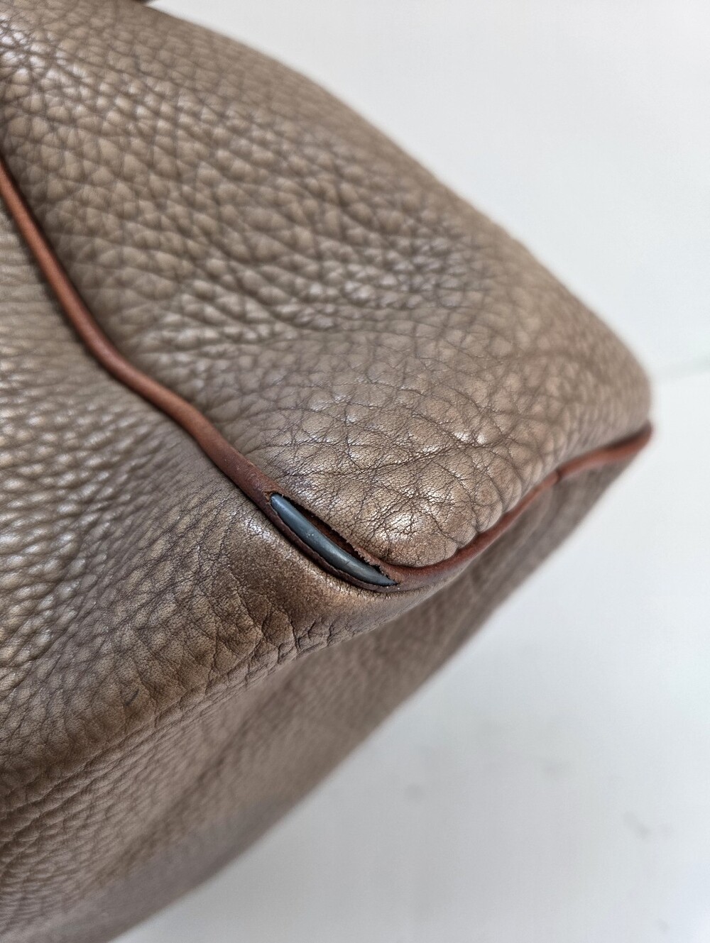 Vintage Dooney and Bourke Barrel Satchel Pebbled All-Weather Leather Bag - Picture 6 of 12